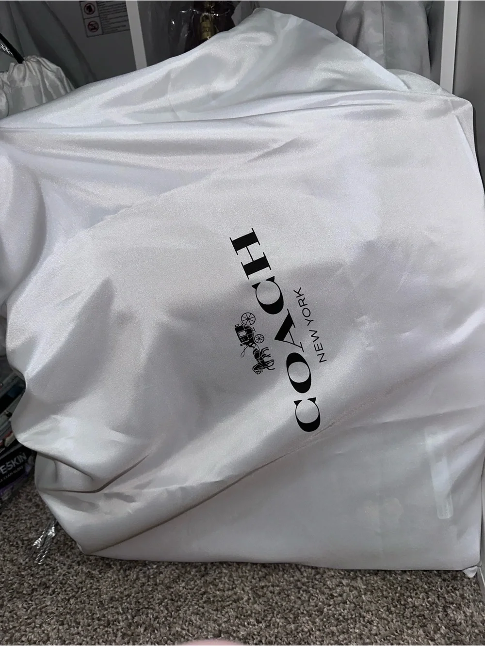 Coach Pink 'Coffee Shop' Tote with Matching Wristlet and Pouch